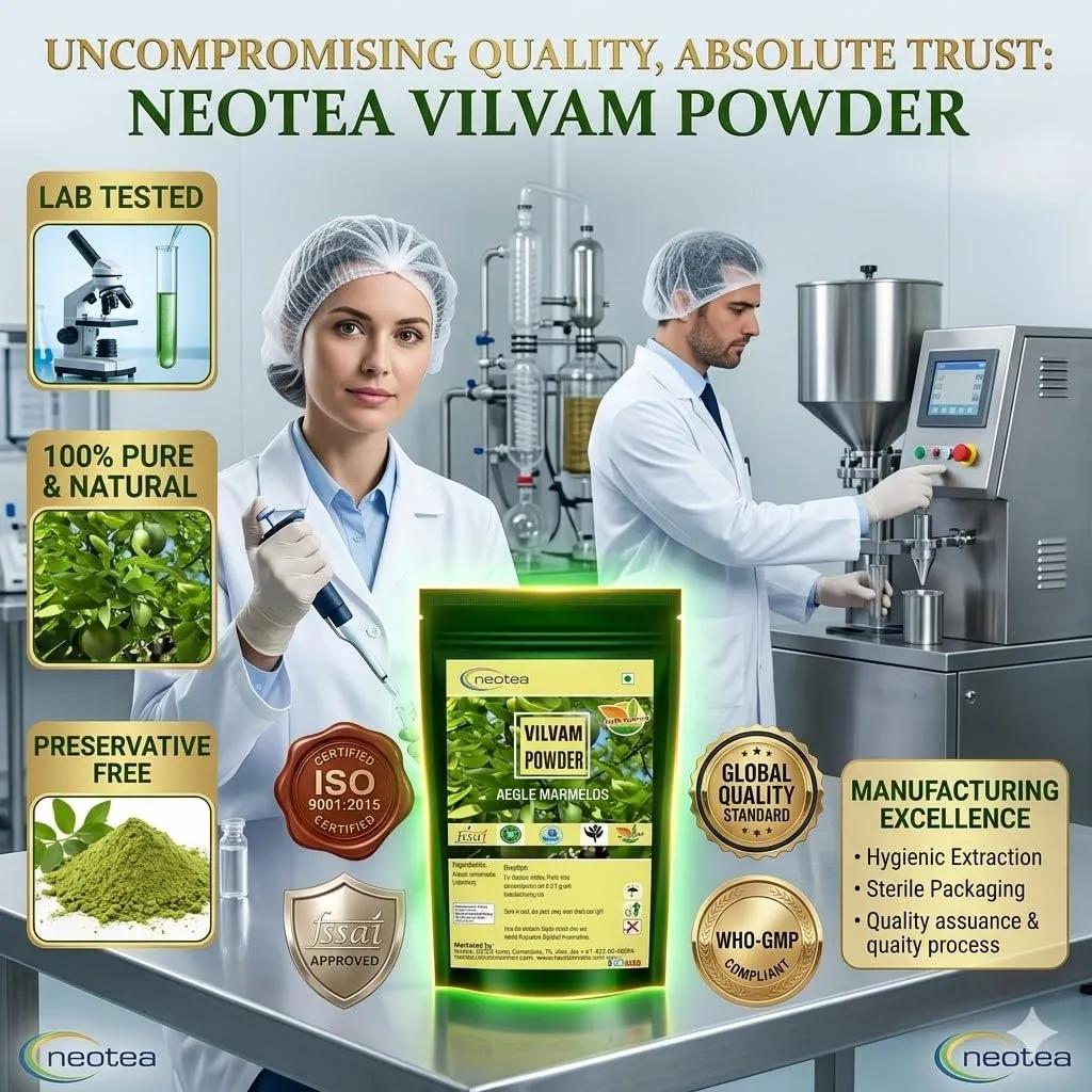 Vilvam Leaf Powder | 100% Natural Vilvam / Bael Leaf Powder | Finely Ground Dried Vilva Leaves | Traditional Herbal Ingredient for Daily Wellness & Personal Care | Premium Quality