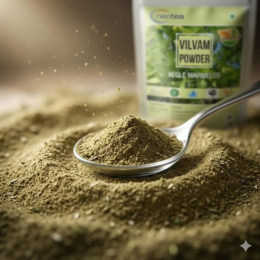 Vilvam Leaf Powder | 100% Natural Vilvam / Bael Leaf Powder | Finely Ground Dried Vilva Leaves | Traditional Herbal Ingredient for Daily Wellness & Personal Care | Premium Quality