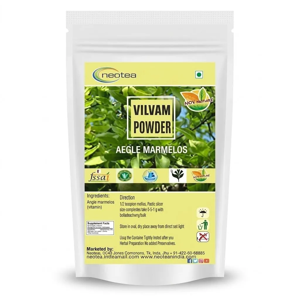 Vilvam Leaf Powder | 100% Natural Vilvam / Bael Leaf Powder | Finely Ground Dried Vilva Leaves | Traditional Herbal Ingredient for Daily Wellness & Personal Care | Premium Quality