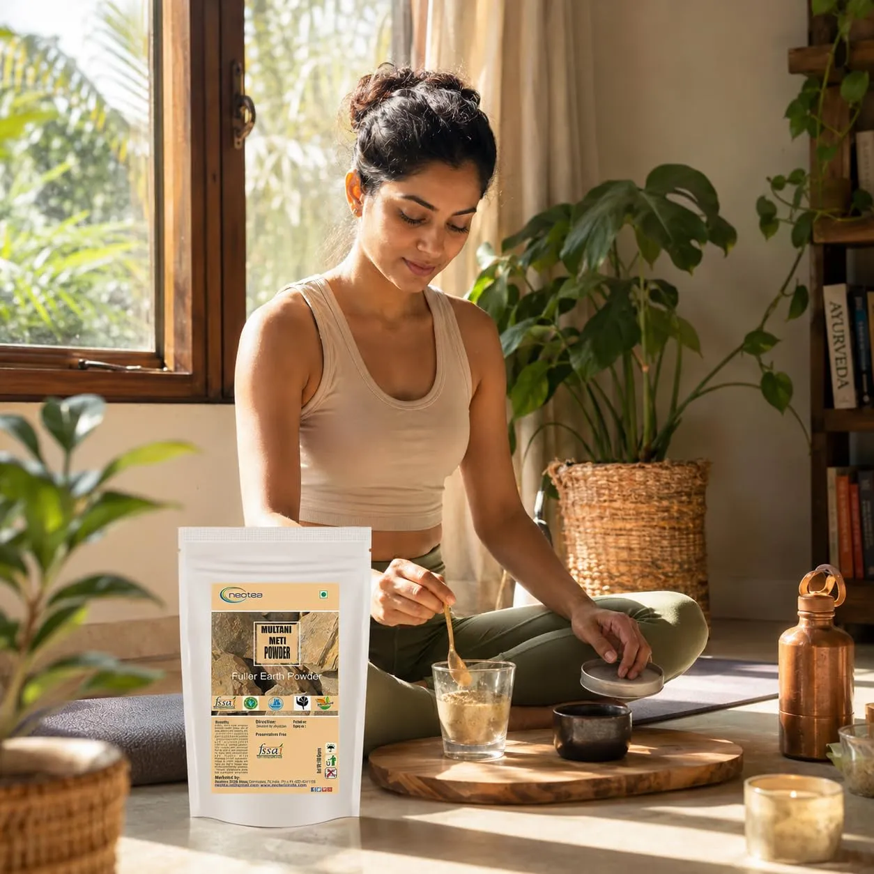 Multani Mitti Powder for Face & Skin | Natural Fuller’s Earth Clay | Deep Cleansing & Oil Absorbing Face Pack | DIY Skincare & Beauty Care | 100% Pure