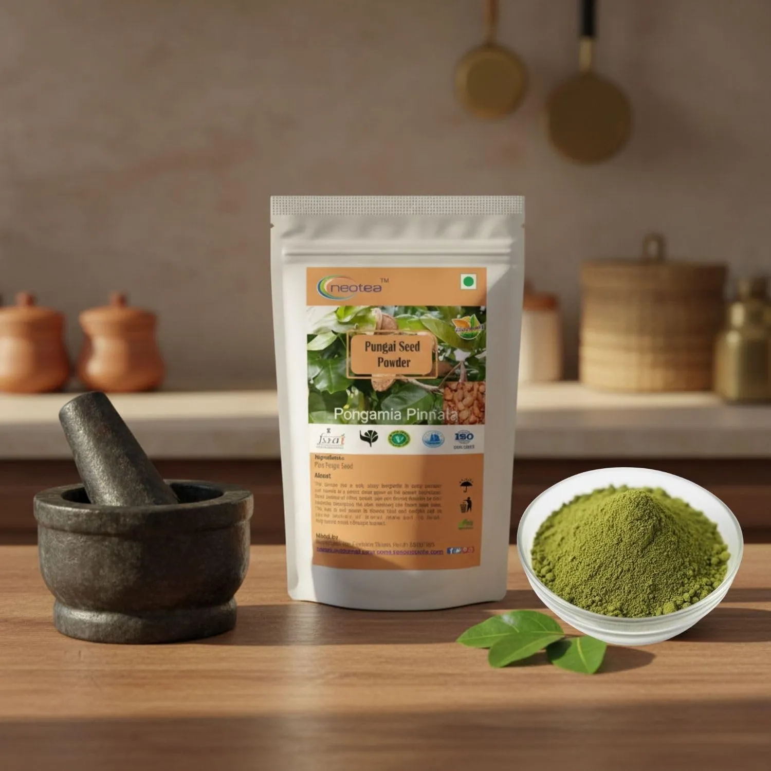 Pungai Seed Powder | Pongamia Pinnata Seed Powder | Finely Ground Natural Herbal Powder | Traditionally Used Botanical Ingredient | For Everyday Herbal & Personal Care Uses | 100% Natural