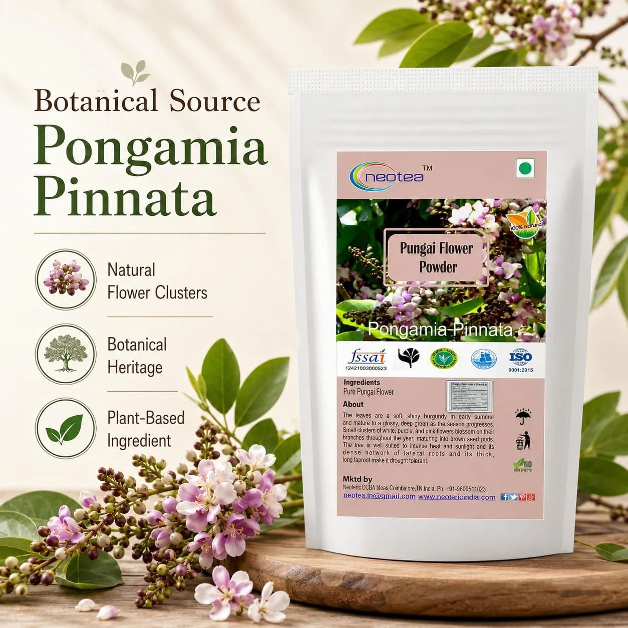 Pungai Flower Powder | 100% Natural Dried Pungai Poo Powder | Finely Ground Herbal Flower Powder | Traditional Botanical Ingredient for Everyday Use | Carefully Processed & Packed