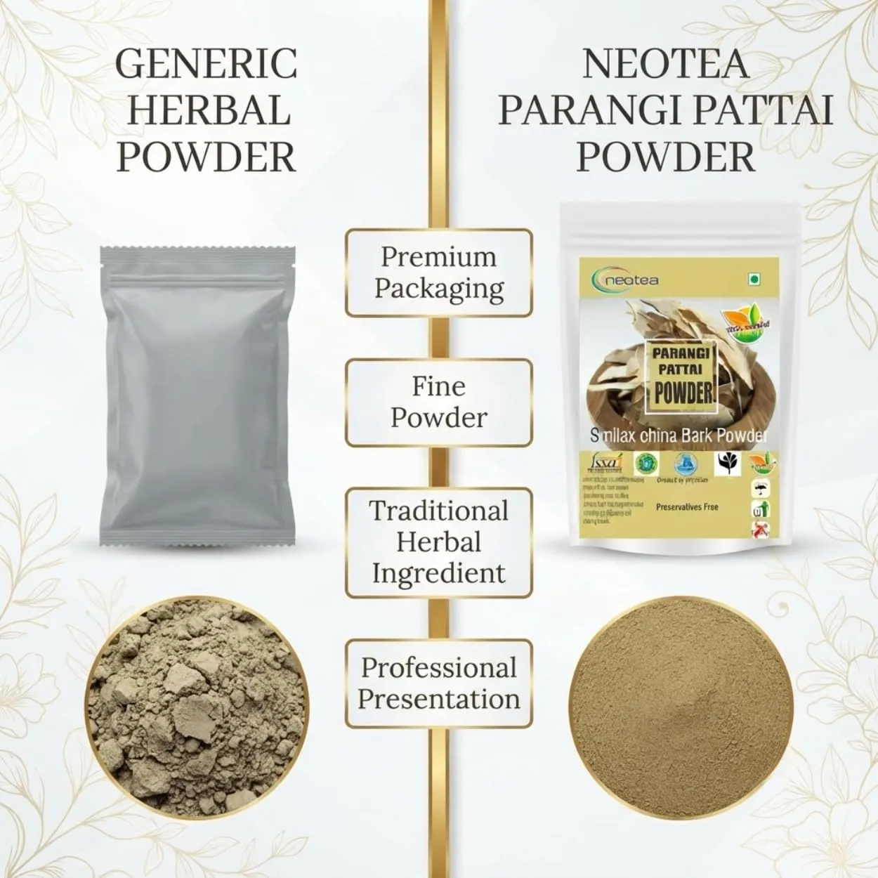 Parangipattai Powder | Traditional Herbal Powder | Finely Ground Natural Parangipattai | Carefully Processed & Hygienically Packed | Premium Quality Herbal Ingredient for Traditional Use