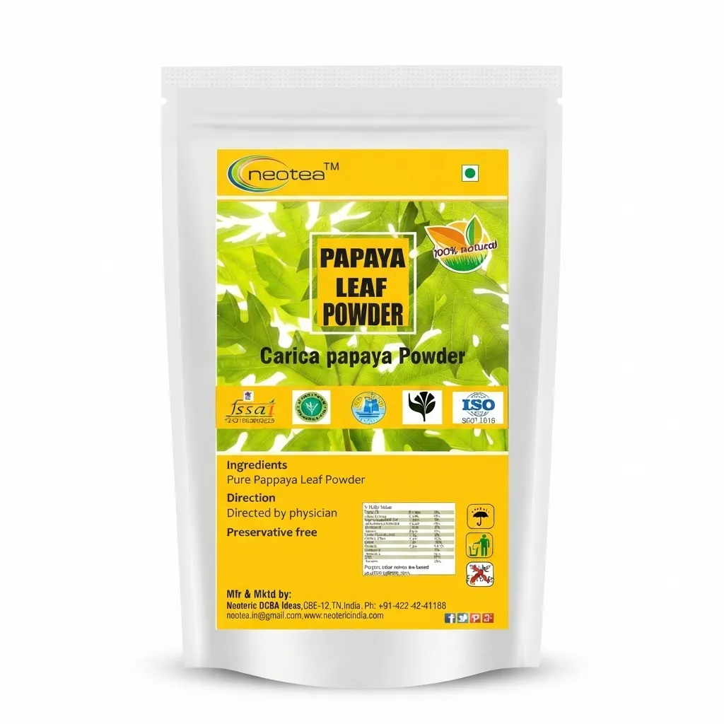 Papaya Leaf Powder | Supports Healthy Blood Platelets & Digestion | Herbal Supplement for Normal Sugar Levels | Antioxidant & Skin Rejuvenation | Organic, Non-GMO, Vegan | Dried from Fresh Green Leaves | Tea & Juice Extract