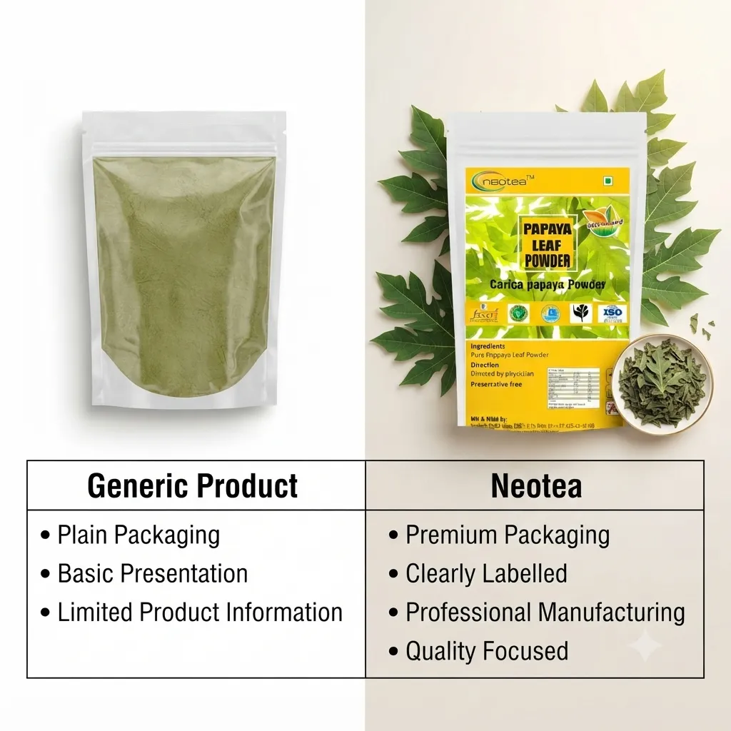 Papaya Leaf Powder | Supports Healthy Blood Platelets & Digestion | Herbal Supplement for Normal Sugar Levels | Antioxidant & Skin Rejuvenation | Organic, Non-GMO, Vegan | Dried from Fresh Green Leaves | Tea & Juice Extract