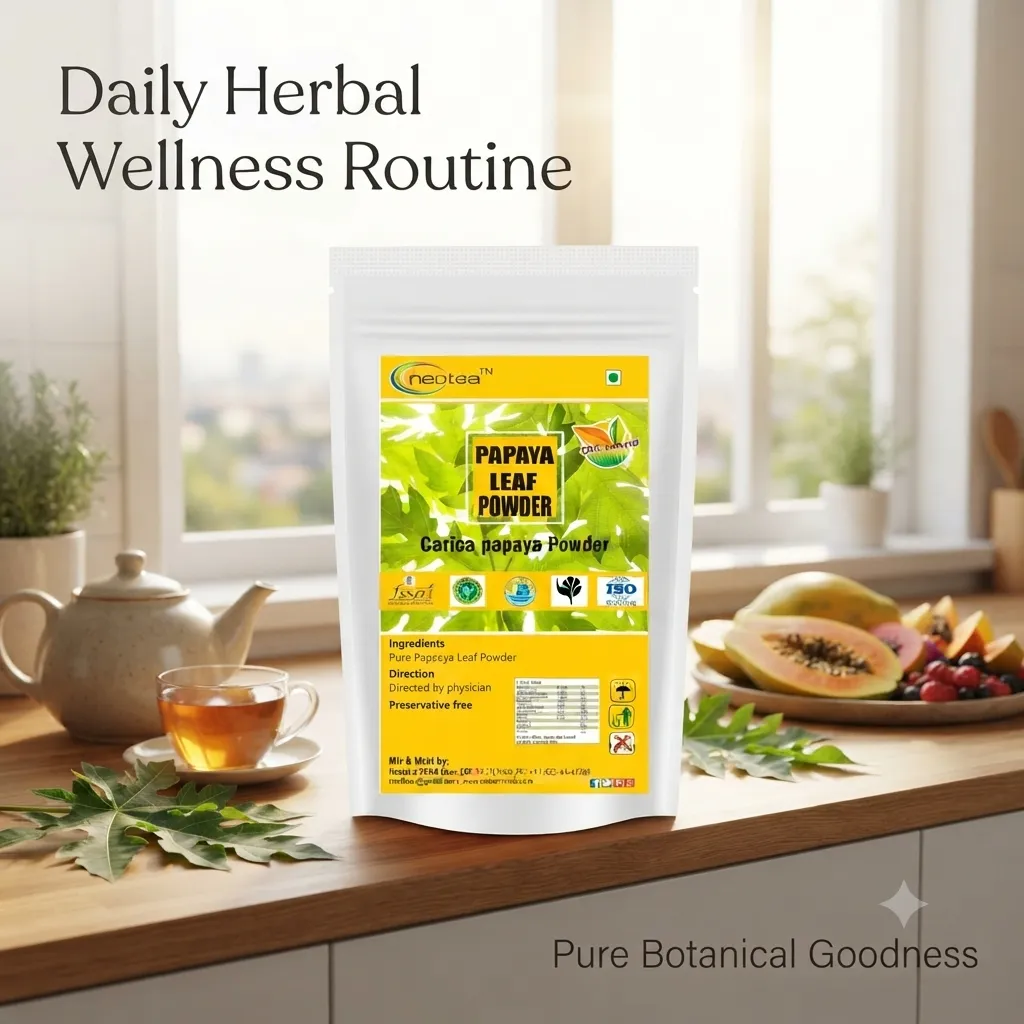 Papaya Leaf Powder | Supports Healthy Blood Platelets & Digestion | Herbal Supplement for Normal Sugar Levels | Antioxidant & Skin Rejuvenation | Organic, Non-GMO, Vegan | Dried from Fresh Green Leaves | Tea & Juice Extract