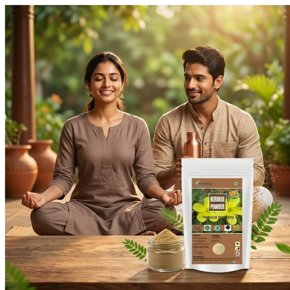 Nerunjil Powder (Tribulus terrestris) | 100% Natural Dried Nerunjil Herbal Powder | Finely Ground Traditional Botanical Ingredient | Carefully Processed & Packed for Everyday Use