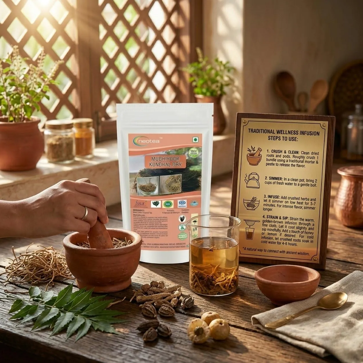 Muthiyar Koonthal Raw Herbal | Natural Whole Muthiyar Koonthal Herb | Traditionally Used Herbal Ingredient | Carefully Selected & Hygienically Packed | Natural Botanical Product