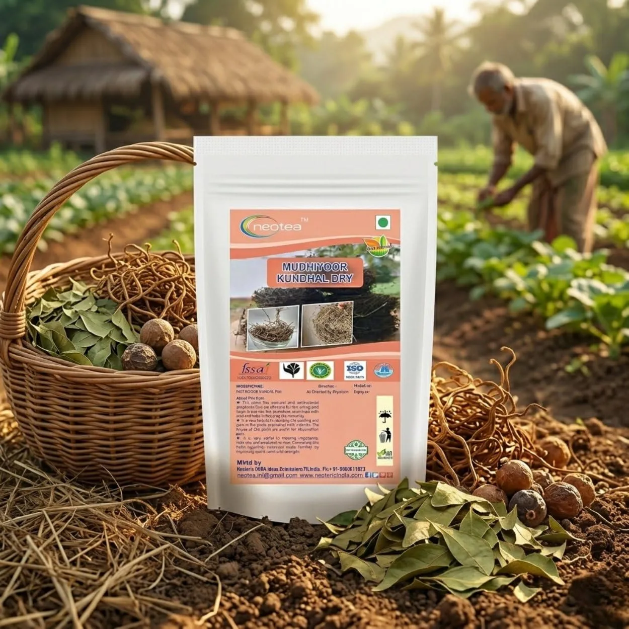 Muthiyar Koonthal Raw Herbal | Natural Whole Muthiyar Koonthal Herb | Traditionally Used Herbal Ingredient | Carefully Selected & Hygienically Packed | Natural Botanical Product