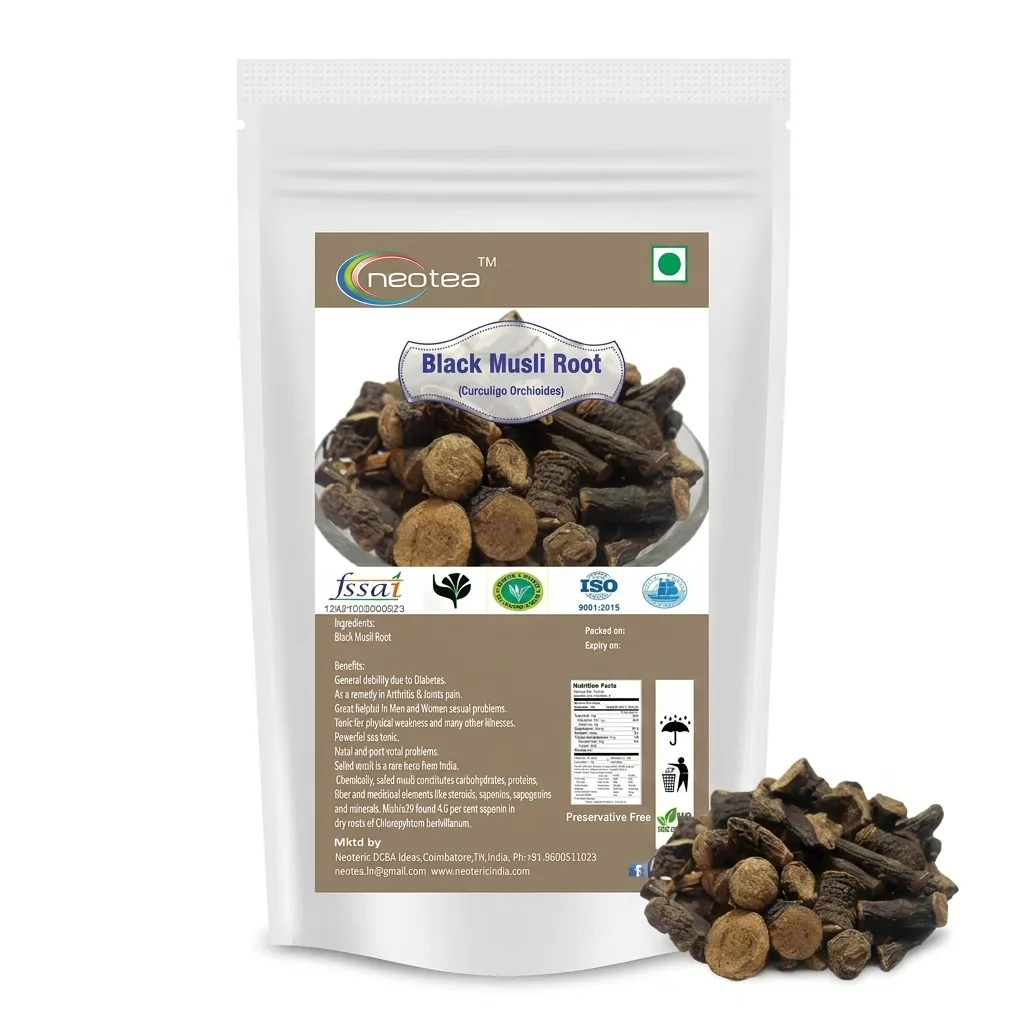 Black Musli Root | Kali Musli Whole Dried Root | 100% Natural Herbal Ingredient | Traditionally Used Botanical Root | Carefully Cleaned & Packed | Premium Quality