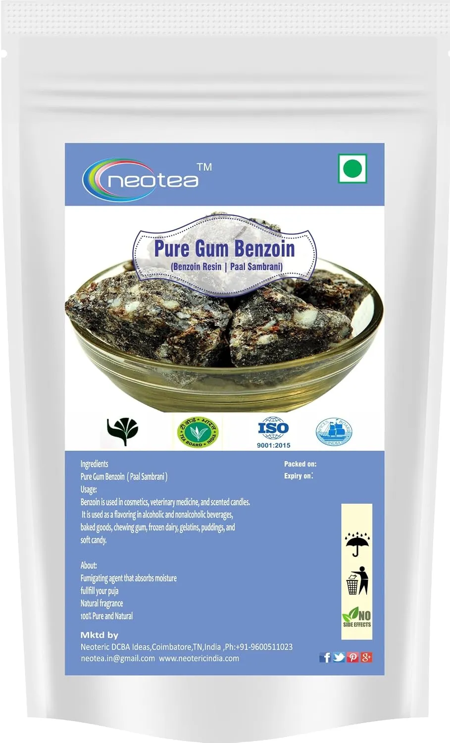 Pure Gum Benzoin Resin | Natural Benzoin Gum / Sambrani Resin | Aromatic Herbal Resin for Traditional Incense, Pooja, Meditation & Home Fragrance | Premium Quality, Carefully Packed
