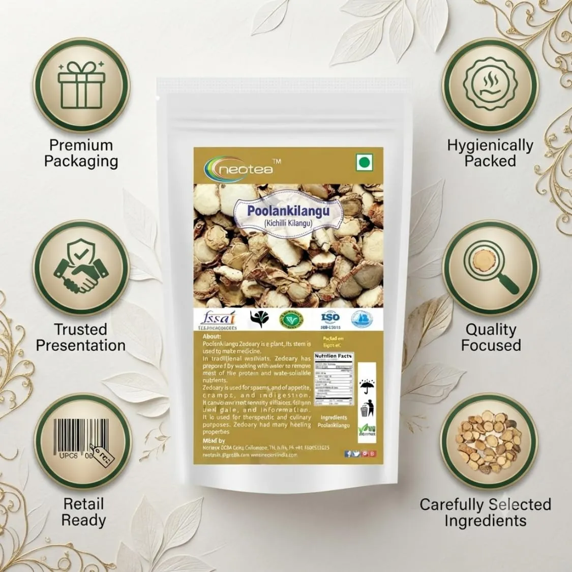 Poolankilangu Raw Herbal Root | Dried Poolankilangu Whole Herb | Traditional Herbal Ingredient for Everyday Use | Naturally Dried & Carefully Packed | Unprocessed Raw Herb