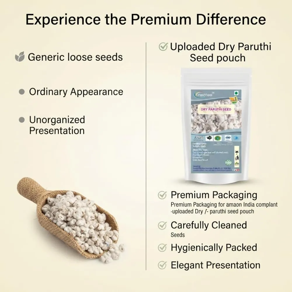Cotton Seeds (Raw Herbal Seeds) | Natural Whole Cotton Seed | Unprocessed Herbal Seed for Traditional & Everyday Use | Carefully Cleaned and Packed | 100% Natural