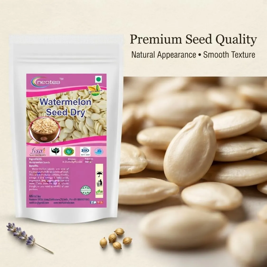 Watermelon Seeds Raw Herbal Whole Seeds, Natural Dried Watermelon Seed, Unroasted & Unprocessed Seeds for Everyday Cooking, Snacking and Traditional Food Preparation, 100% Natural