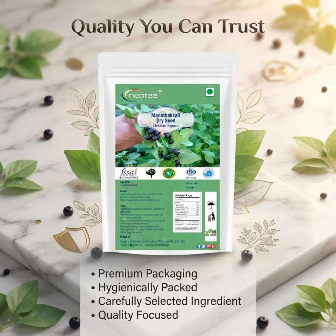 Manathakkali Dry Seed | Whole Dried Manathakkali Seeds | Raw Herbal Seeds | Naturally Dried Whole Seeds | Traditional Indian Herbal Ingredient | Carefully Packed