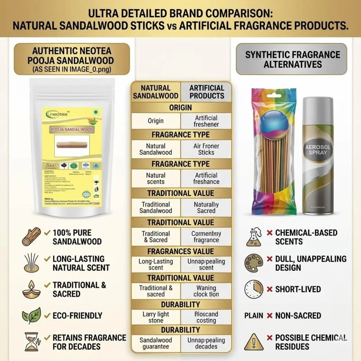Sandal Wood Raw Herbal | Natural Sandalwood Pieces for Traditional Use, Fragrance, DIY & Personal Care Routines | Carefully Selected Raw Sandal Wood | Premium Quality Herbal Ingredient