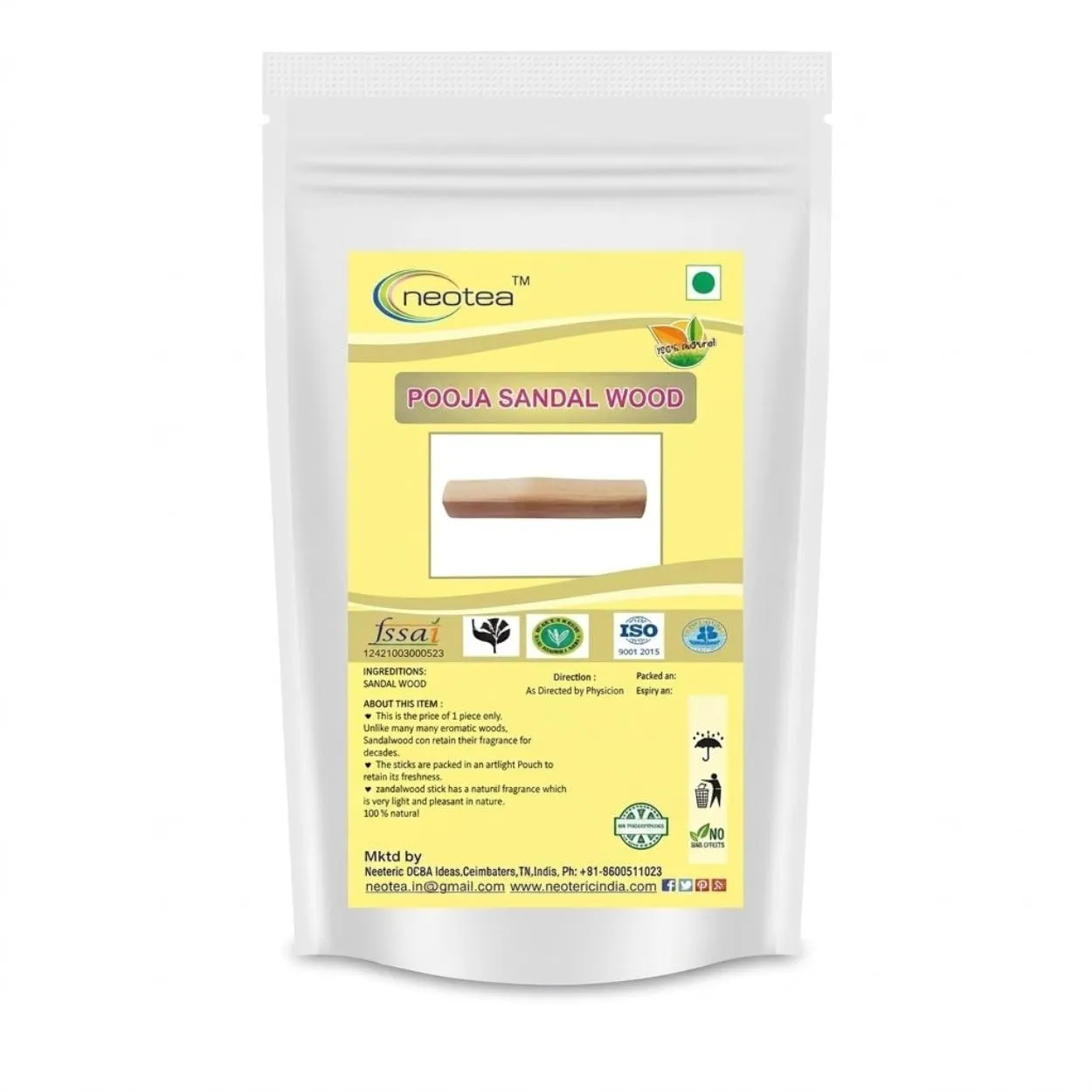 Sandal Wood Raw Herbal | Natural Sandalwood Pieces for Traditional Use, Fragrance, DIY & Personal Care Routines | Carefully Selected Raw Sandal Wood | Premium Quality Herbal Ingredient