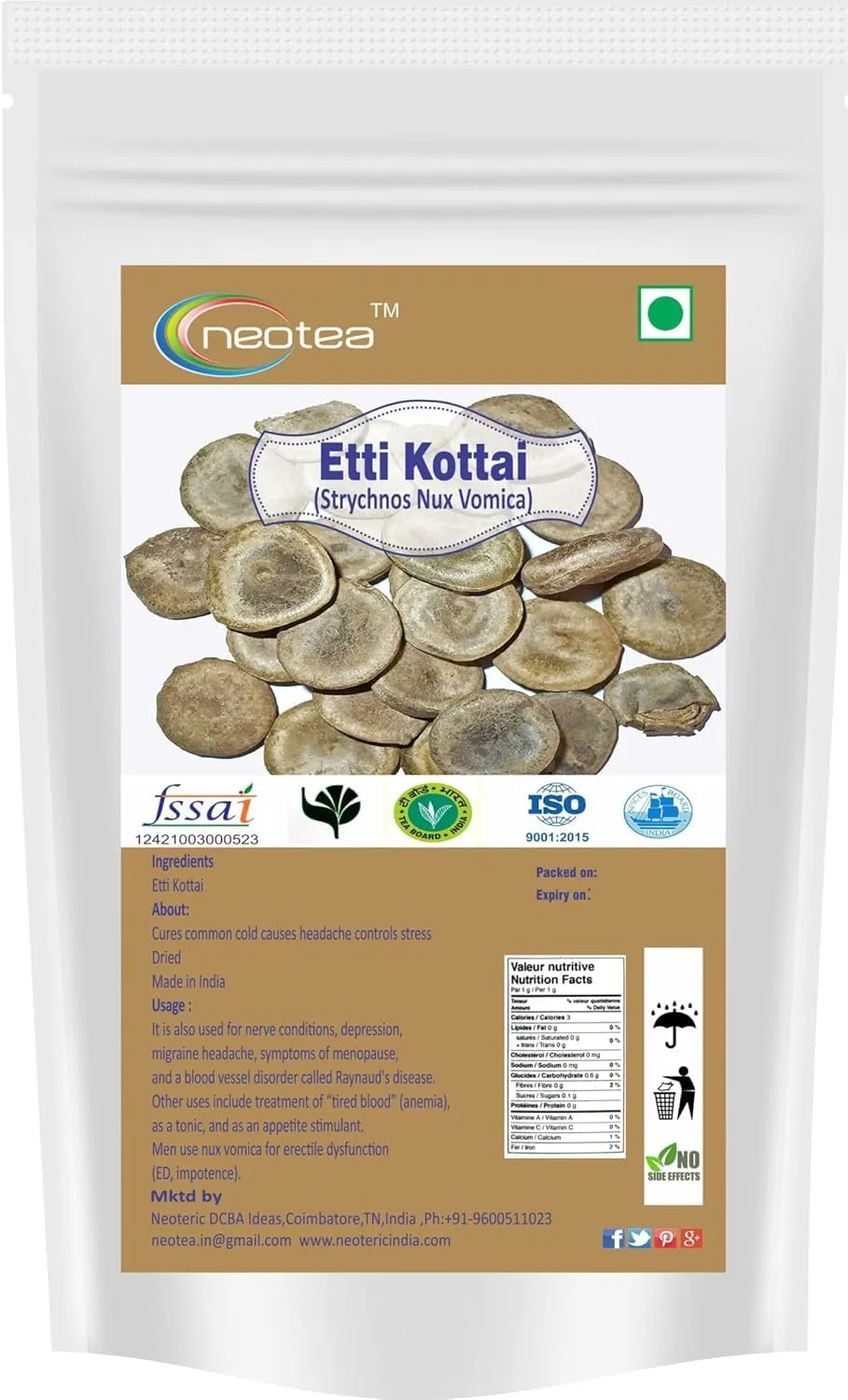 Etti Kottai (Whole Raw Herbal Seeds) | Naturally Dried Etti Kottai Seeds | Traditional Herbal Ingredient | Carefully Cleaned & Packed | Natural Whole Seeds