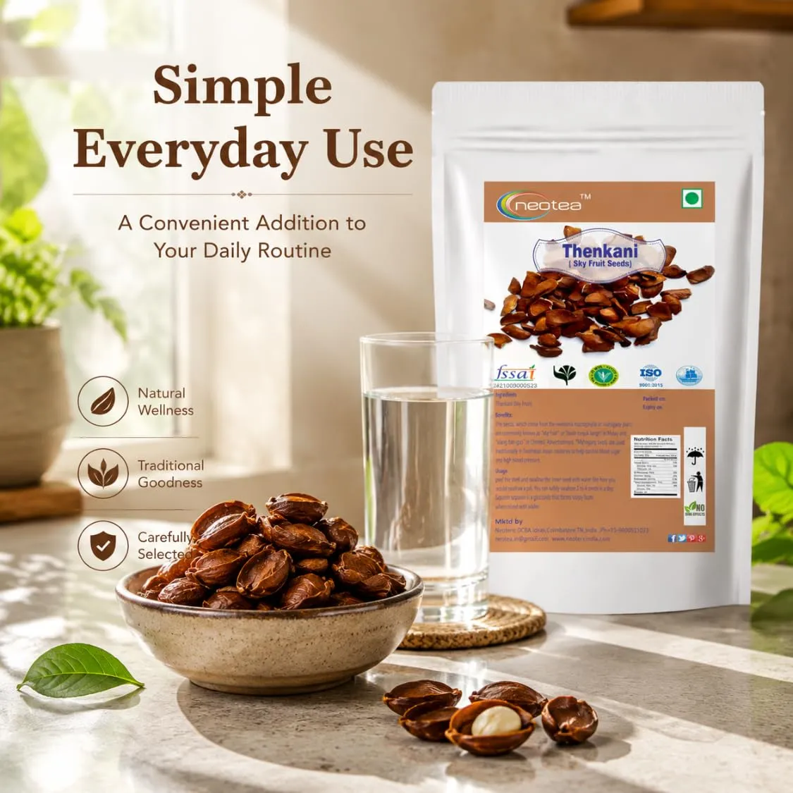 Sky Fruit Seeds | 100% Natural Raw Herbal Sky Fruit | Whole Dried Sky Fruit Seeds | Carefully Selected & Naturally Processed Herbal Ingredient | Traditional Indian Herb