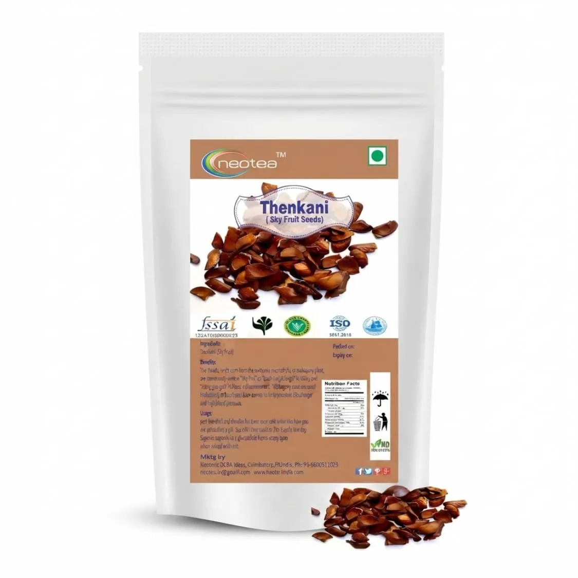 Sky Fruit Seeds | 100% Natural Raw Herbal Sky Fruit | Whole Dried Sky Fruit Seeds | Carefully Selected & Naturally Processed Herbal Ingredient | Traditional Indian Herb