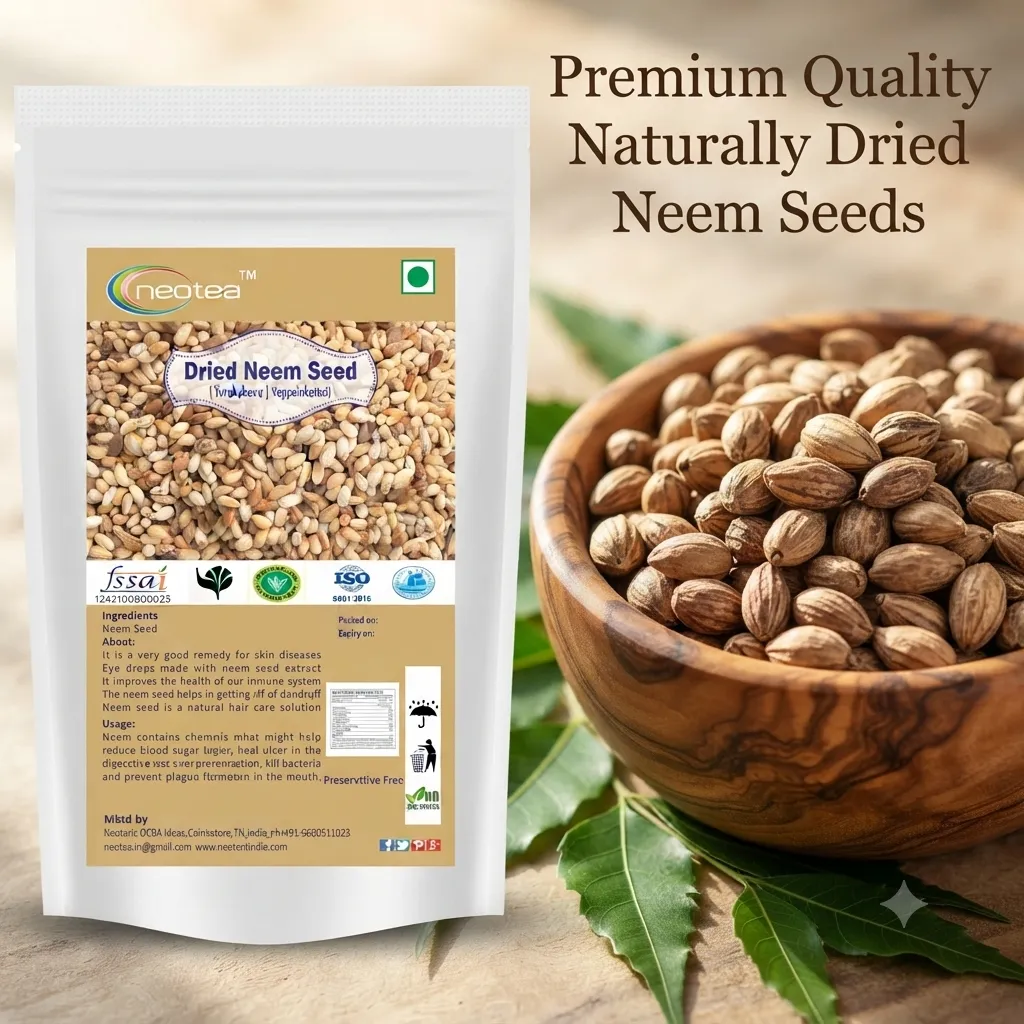 Dried Neem Seeds | Whole Raw Neem Seeds | Naturally Dried Herbal Seeds | Unprocessed Neem Seed for Traditional Uses, Gardening & Everyday Herbal Practices | No Added Preservatives