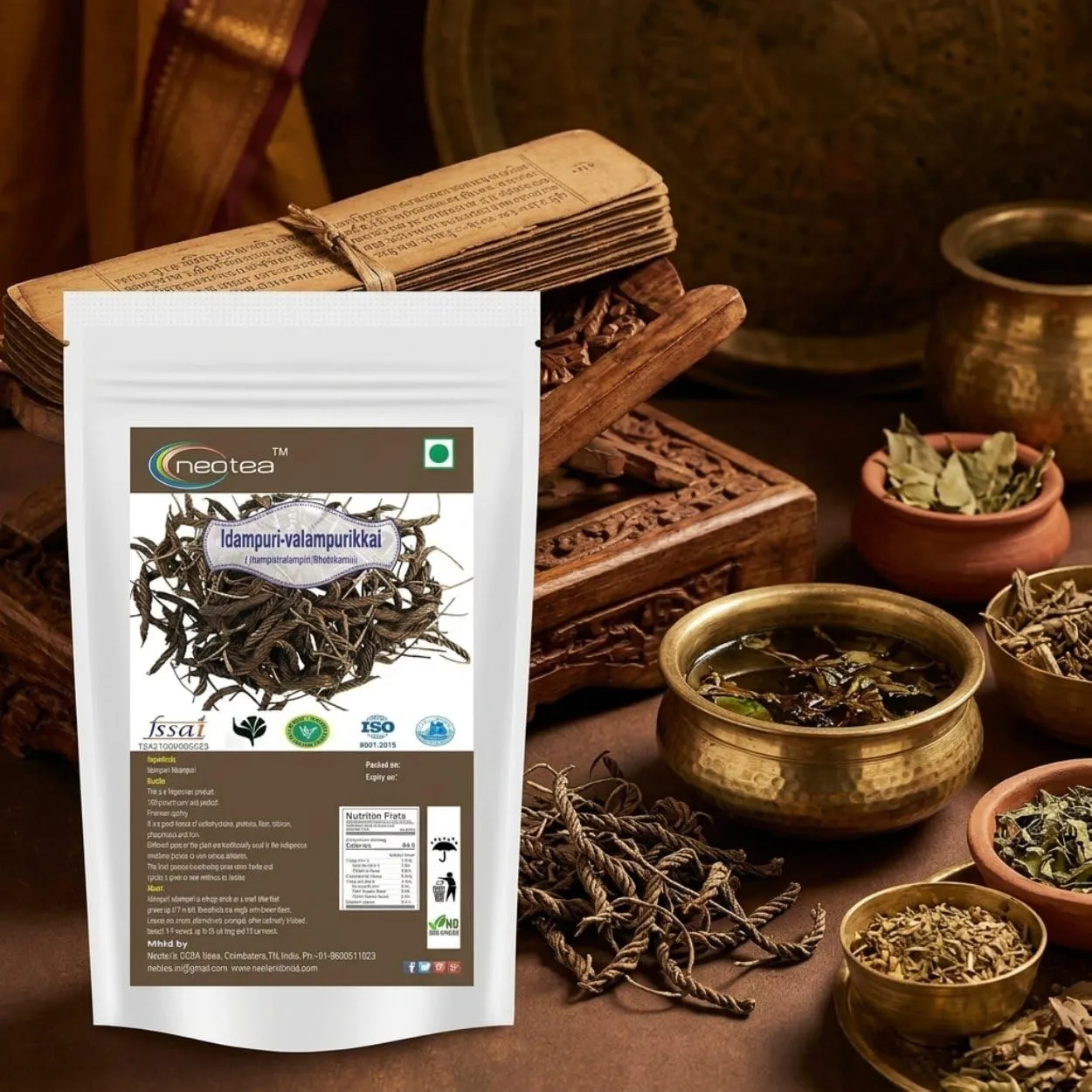Idampuri Valampurikkai Raw Herbal | Whole Natural Herbal Ingredient | Traditional Indian Herbal Collection | Carefully Selected & Packed | For Traditional and Cultural Use