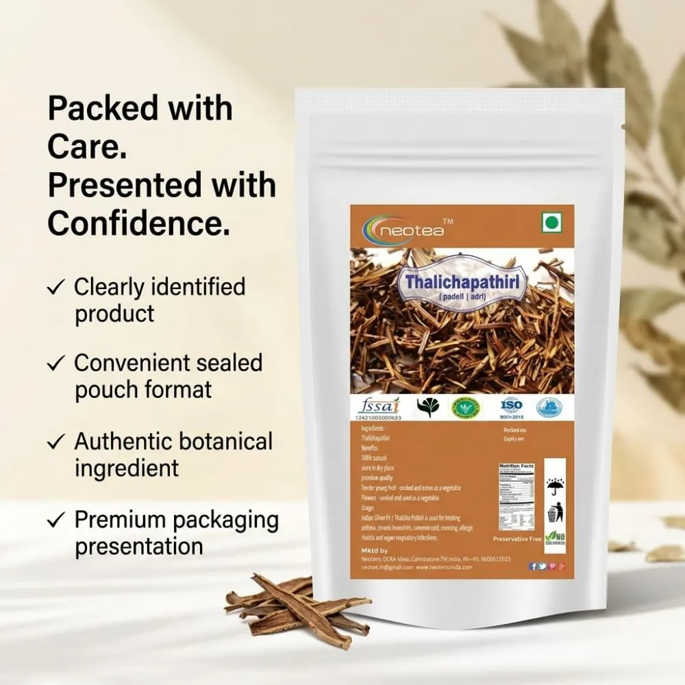 Thalichapathiri Whole Dried Herb | Raw Herbal Ingredient | Naturally Dried Thalichapathiri Leaves | Traditional Indian Culinary & Herbal Ingredient | Carefully Packed