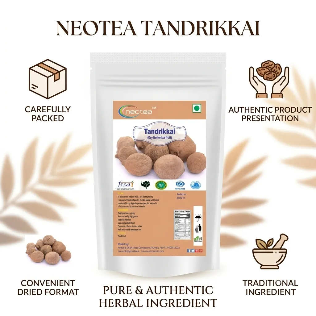 Tandrikkai Raw Herb 100g | Dried Tandrikkai Whole Herbal Ingredient | Traditional Herbal Ingredient for Home Use | Natural Dried Herb for Herbal Preparations