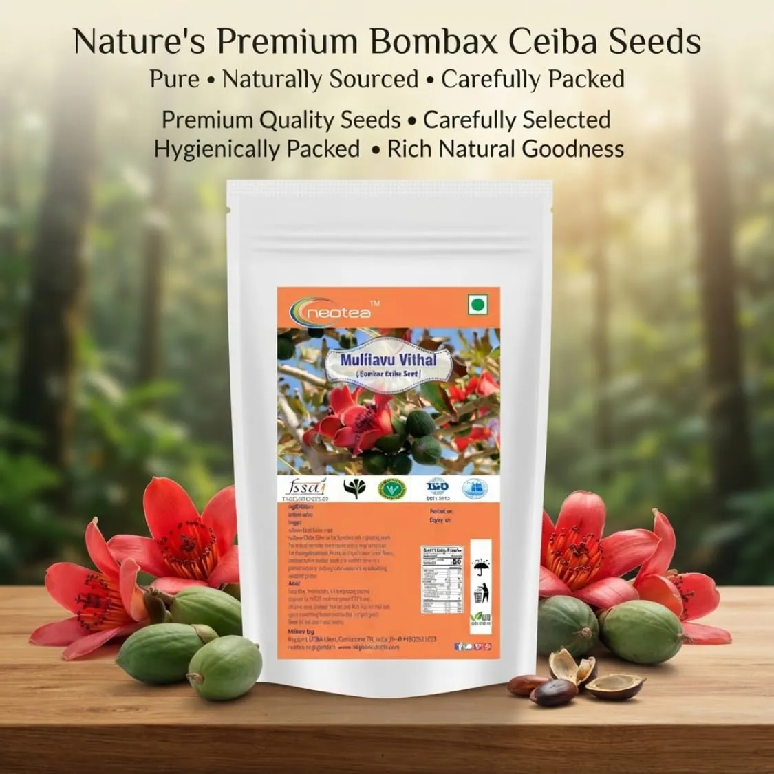 Mulilavu Vithai Raw Herbal Seeds | Traditional Indian Herbal Ingredient | Whole Dried Mulilavu Seeds | Natural Botanical Ingredient for Traditional Preparations