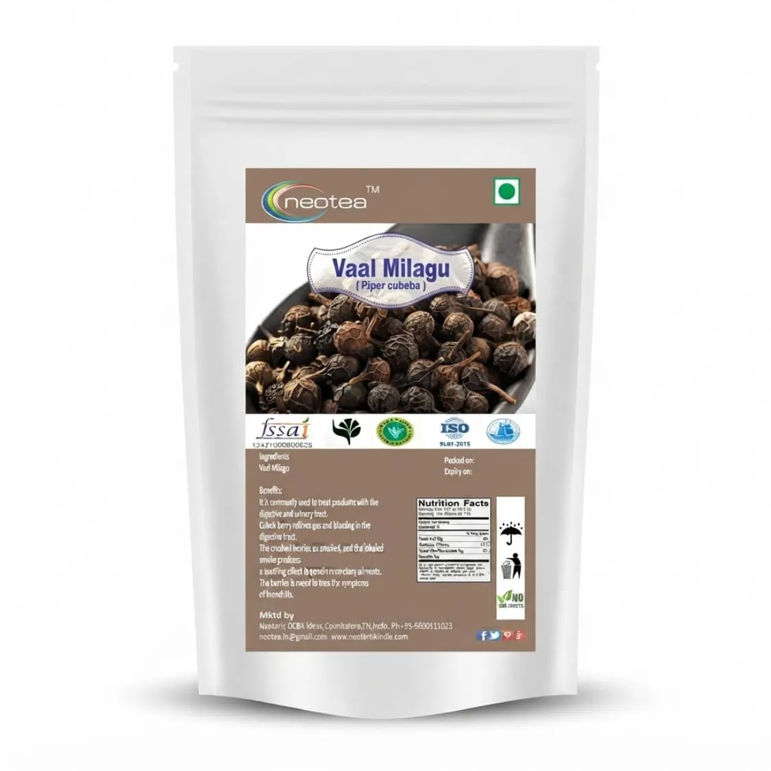 Vaal Milagu Raw Herbal Whole Herb | Traditional Indian Herb for Herbal Preparations, Home Use & Traditional Wellness Practices | Naturally Sourced Vaal Milagu