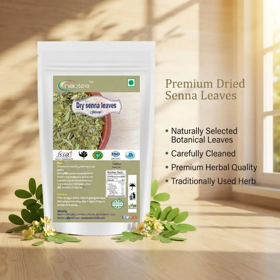 Dry Senna Leaves (Nilavarai) | Natural Dried Senna Leaf | Whole Herbal Leaves | Cassia Angustifolia Leaves | Traditional Herbal Ingredient for Home Herbal Preparations | 100% Natural