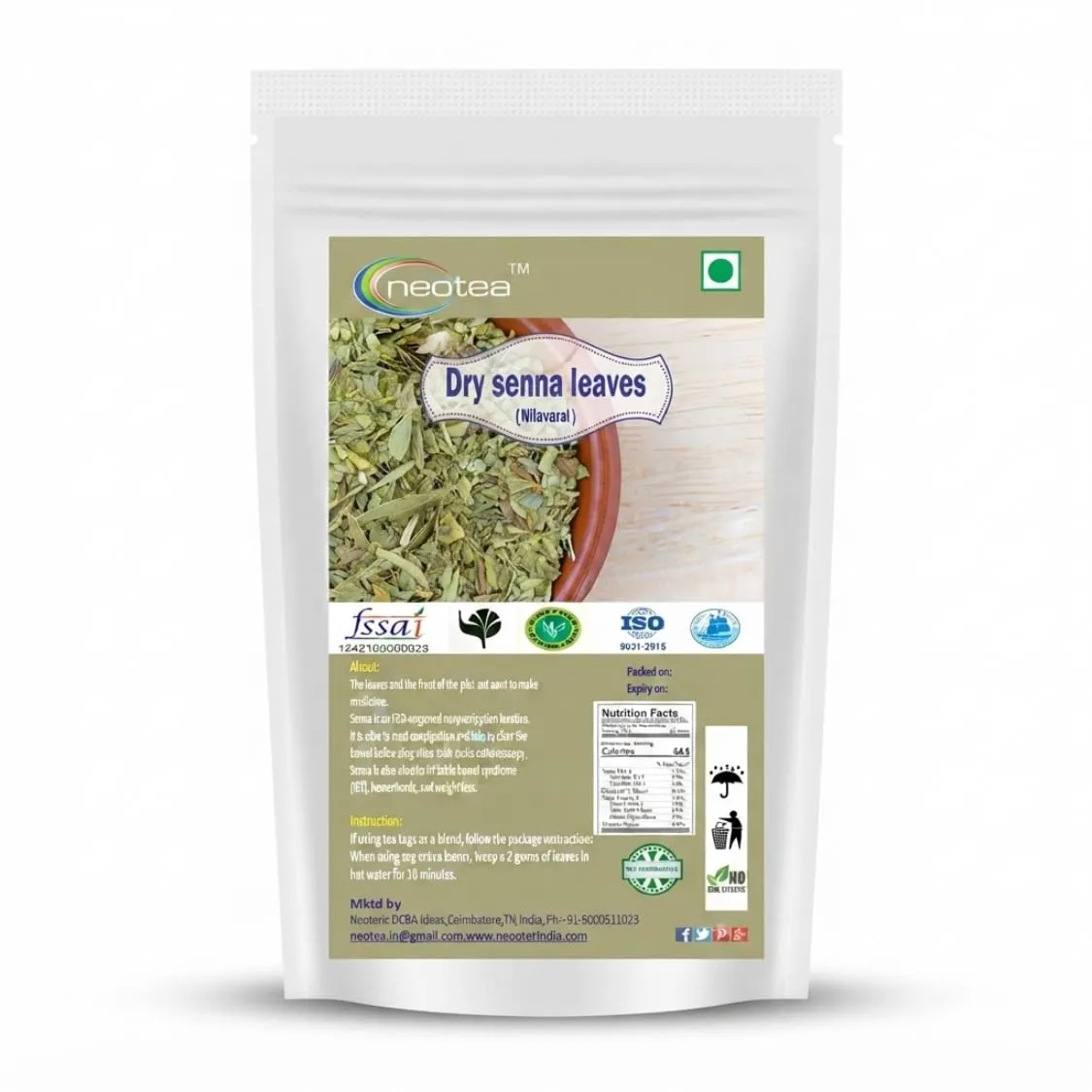 Dry Senna Leaves (Nilavarai) | Natural Dried Senna Leaf | Whole Herbal Leaves | Cassia Angustifolia Leaves | Traditional Herbal Ingredient for Home Herbal Preparations | 100% Natural
