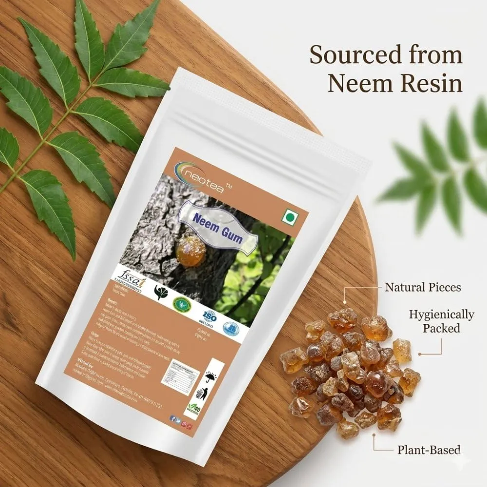 Neem Gum Raw Herbal Resin | Natural Neem Tree Gum for Traditional Herbal Use, Pooja, Craft & DIY Applications | Naturally Sourced Dried Neem Gum | Herbal Ingredient
