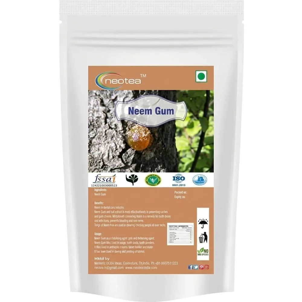 Neem Gum Raw Herbal Resin | Natural Neem Tree Gum for Traditional Herbal Use, Pooja, Craft & DIY Applications | Naturally Sourced Dried Neem Gum | Herbal Ingredient