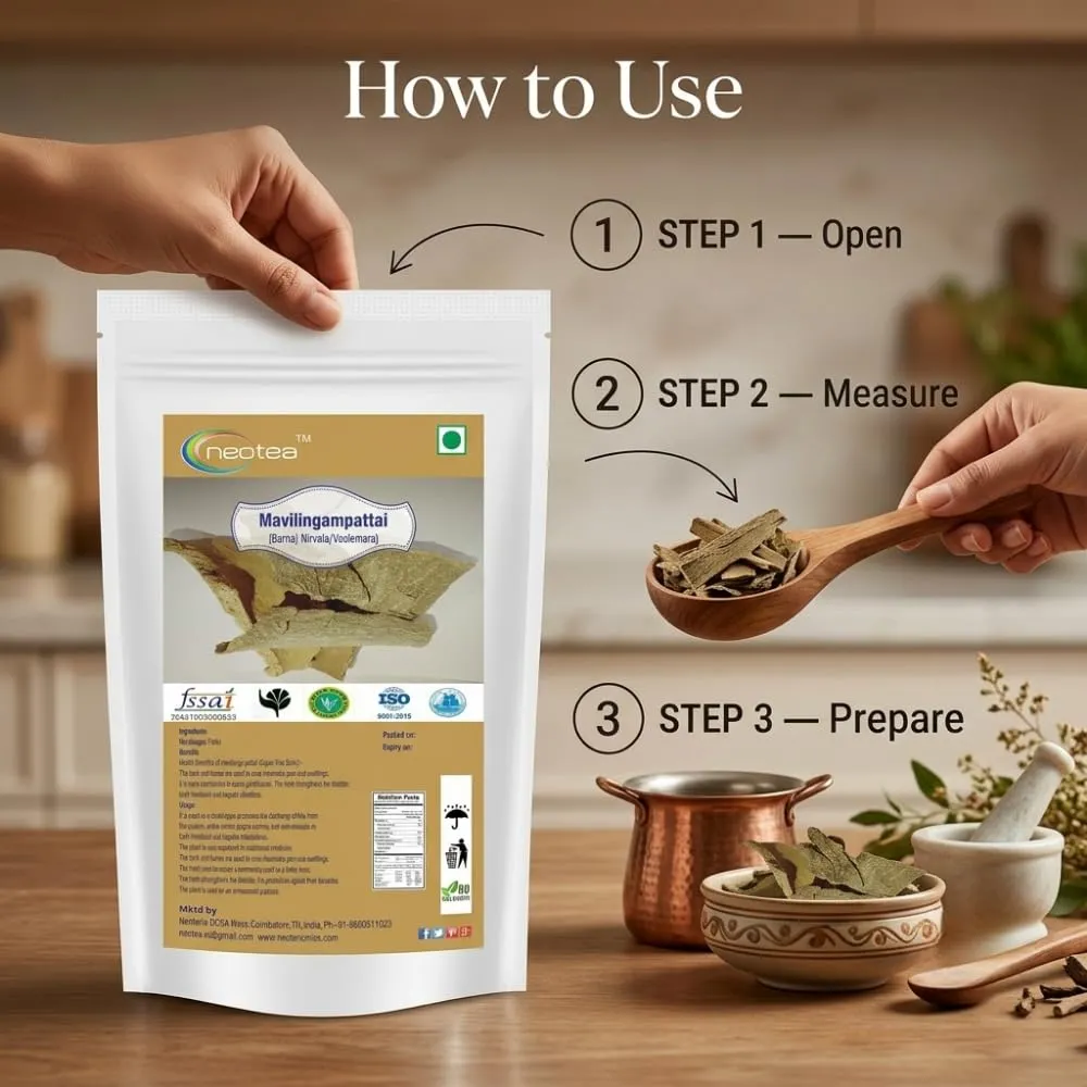Mavilingampattai Raw Herbal Bark | Mavalingam Pattai | Traditional Indian Herbal Ingredient | Naturally Dried Whole Bark for Herbal Preparations | Authentic Raw Herb