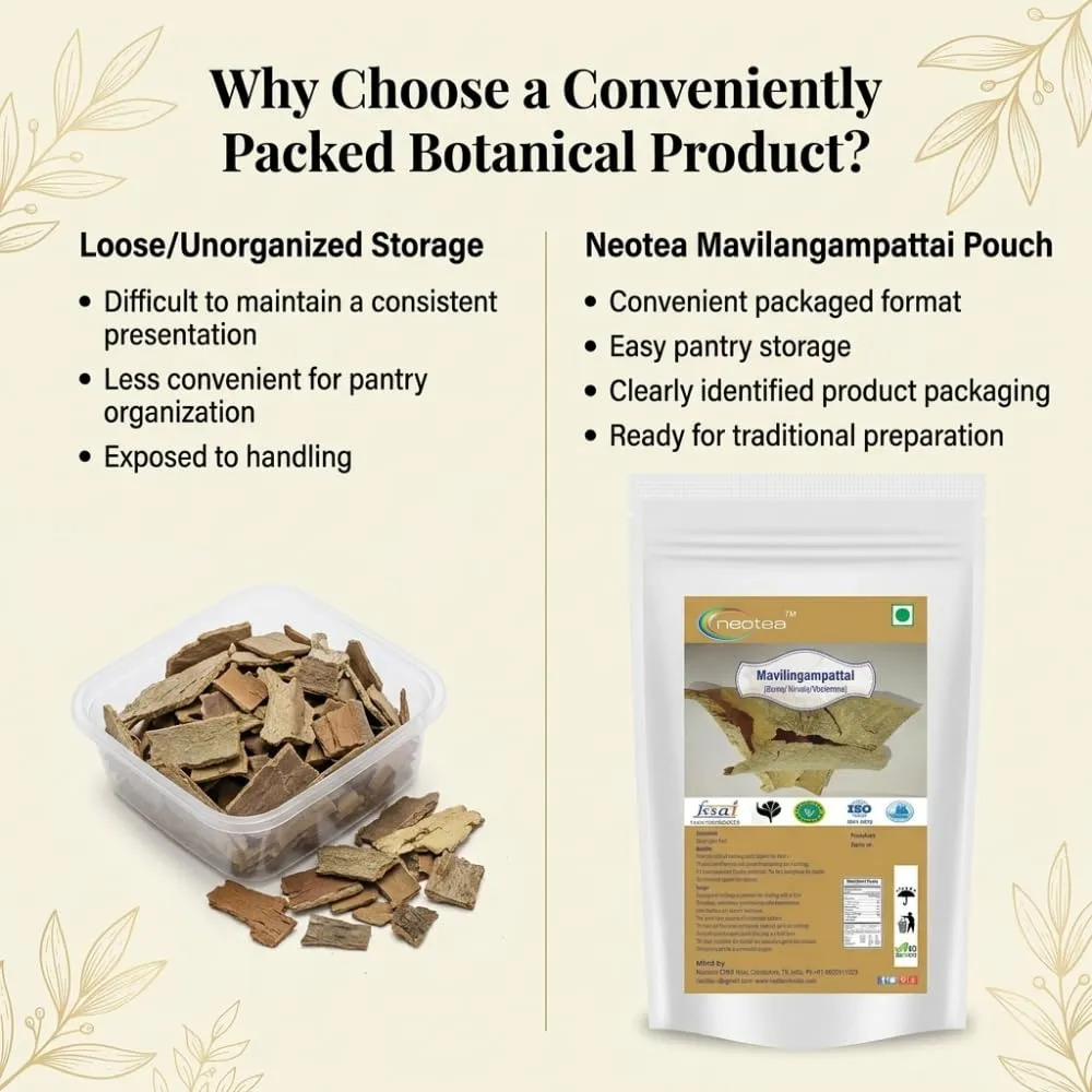 Mavilingampattai Raw Herbal Bark | Mavalingam Pattai | Traditional Indian Herbal Ingredient | Naturally Dried Whole Bark for Herbal Preparations | Authentic Raw Herb