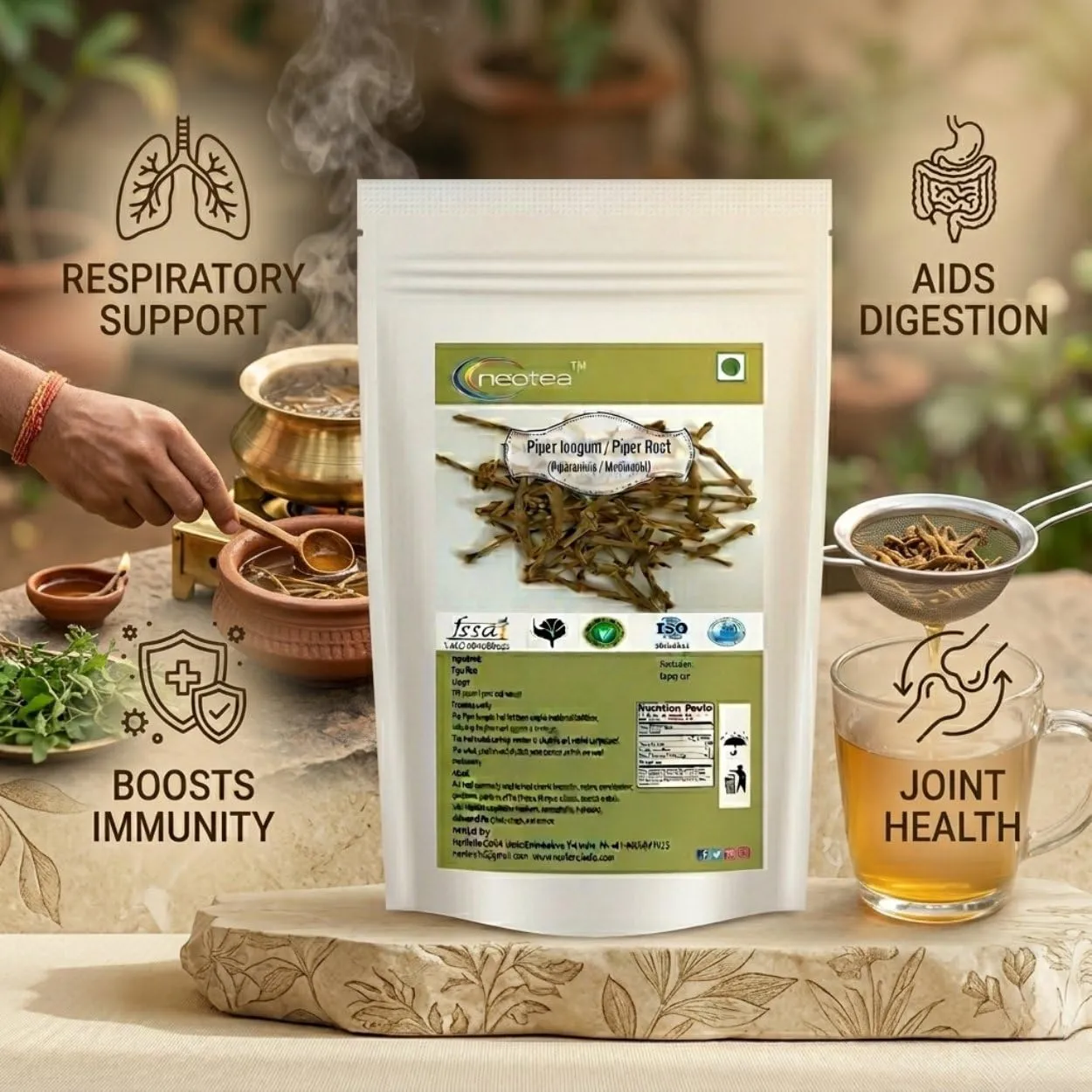 Kandatippili Raw Herb (Piper Longum)| Traditional Indian Herbal Ingredient | Natural Dried Kandatippili Sticks for Herbal Preparations, Home Remedies & Traditional Wellness Practices