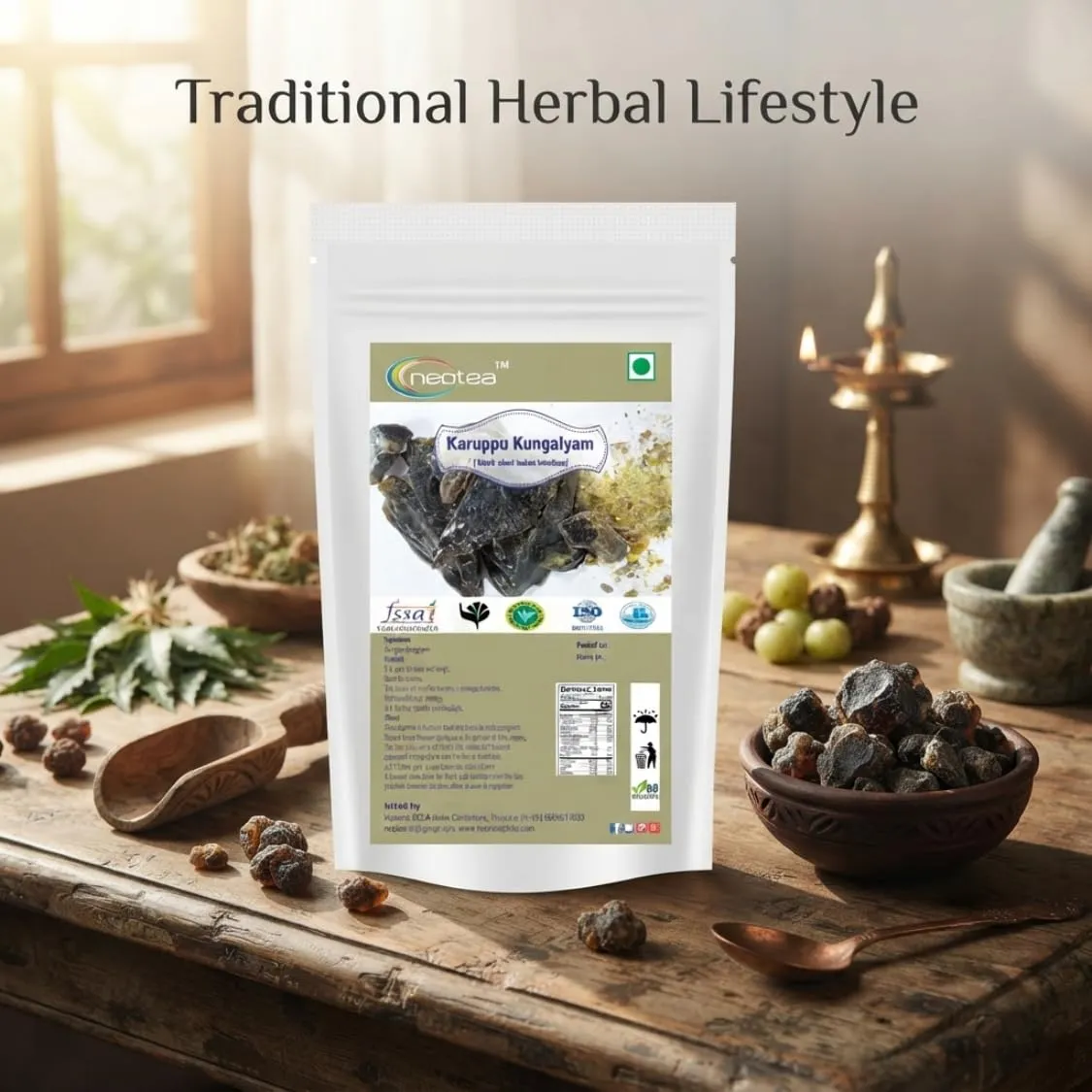 Karuppu Kungalyam Raw Herbal (Black Dried Indian Bdellium) | Traditional Indian Herbal Ingredient | Natural Whole Karuppu Kungalyam | Carefully Selected Raw Herb for Traditional Household and Herbal Practices