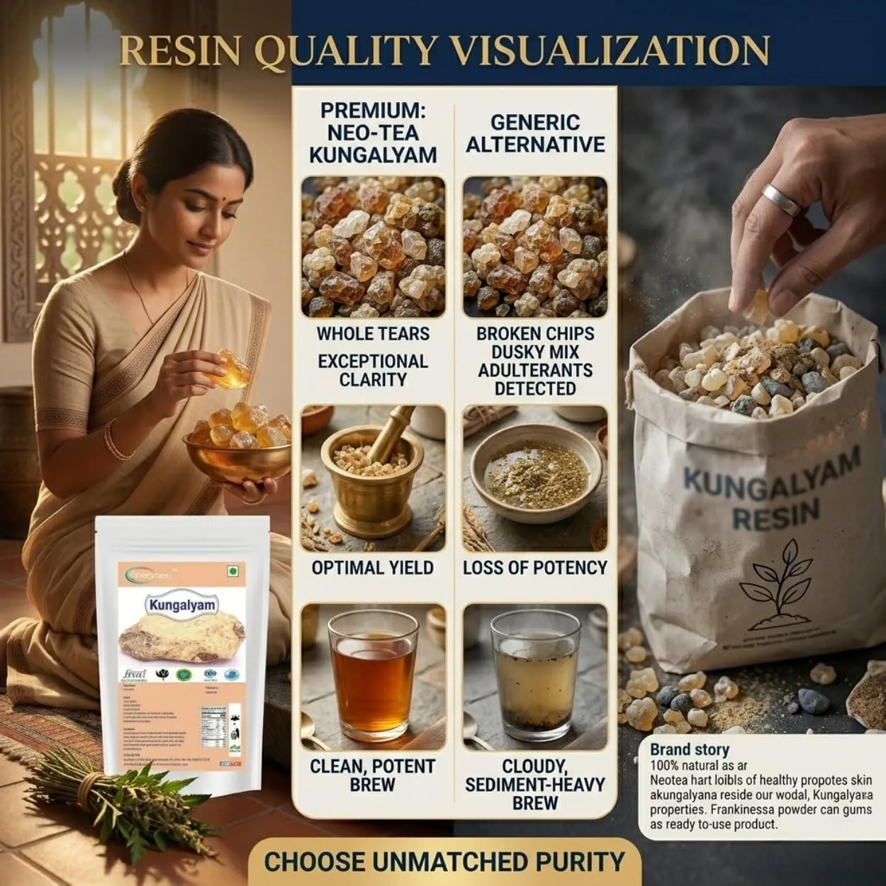 Kungalyam Raw Herbal | Natural Dried Kungalyam Herb | Traditional Indian Herbal Ingredient for Home Use, Herbal Preparations & Traditional Wellness Practices | Premium Quality