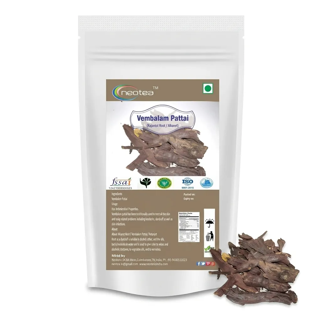 Vembalam Pattai Raw Herbal Bark (Rajantot Root Alkanet) | Natural Vembalam Tree Bark | Whole Dried Vembalam Pattai | Traditional Indian Herbal Ingredient | Clean & Naturally Dried Raw Herb