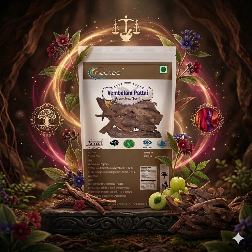 Vembalam Pattai Raw Herbal Bark (Rajantot Root Alkanet) | Natural Vembalam Tree Bark | Whole Dried Vembalam Pattai | Traditional Indian Herbal Ingredient | Clean & Naturally Dried Raw Herb