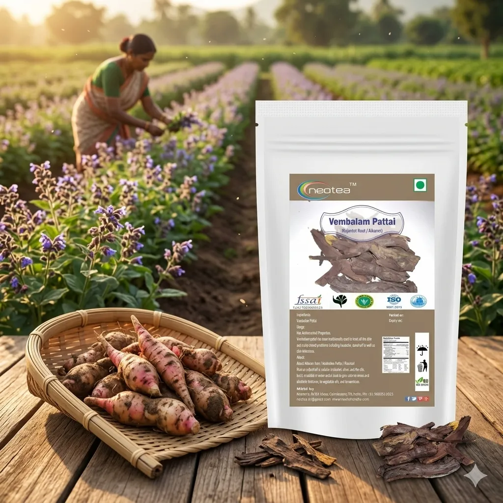 Vembalam Pattai Raw Herbal Bark (Rajantot Root Alkanet) | Natural Vembalam Tree Bark | Whole Dried Vembalam Pattai | Traditional Indian Herbal Ingredient | Clean & Naturally Dried Raw Herb
