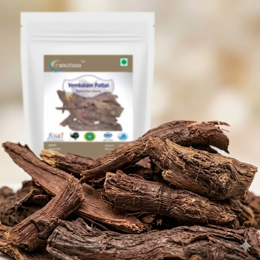 Vembalam Pattai Raw Herbal Bark (Rajantot Root Alkanet) | Natural Vembalam Tree Bark | Whole Dried Vembalam Pattai | Traditional Indian Herbal Ingredient | Clean & Naturally Dried Raw Herb