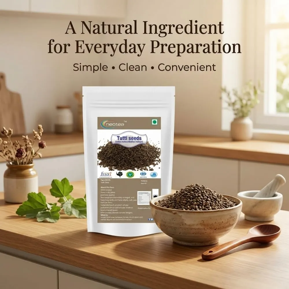 Thuthi Seeds Raw Herbal Seeds | Whole Thuthi Vithai | Abutilon indicum Seeds | Naturally Dried Herbal Seeds | Traditional Indian Herb | For Herbal Preparations & Daily Use
