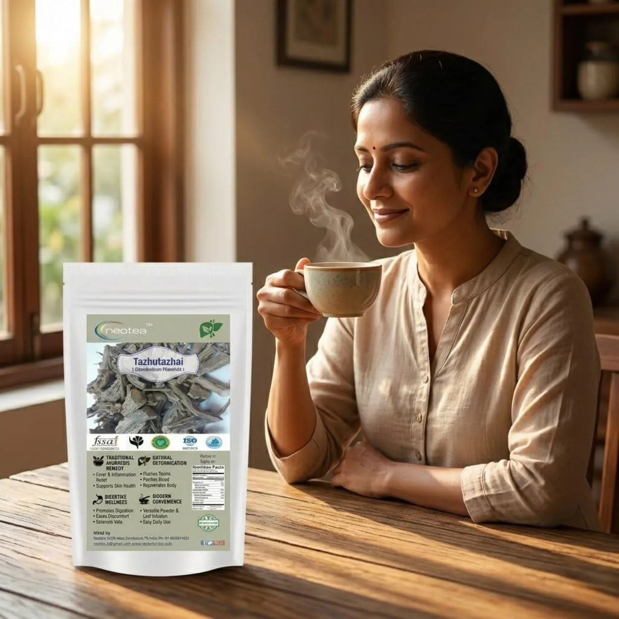 Flax Tazhutazhai Taggi Gida Arna (Clerodendrum Phlomidis) | 100% Pure, Natural, Chemical-Free Ayurvedic Herb for Wellness, Detox, Skin Care & Digestive Health