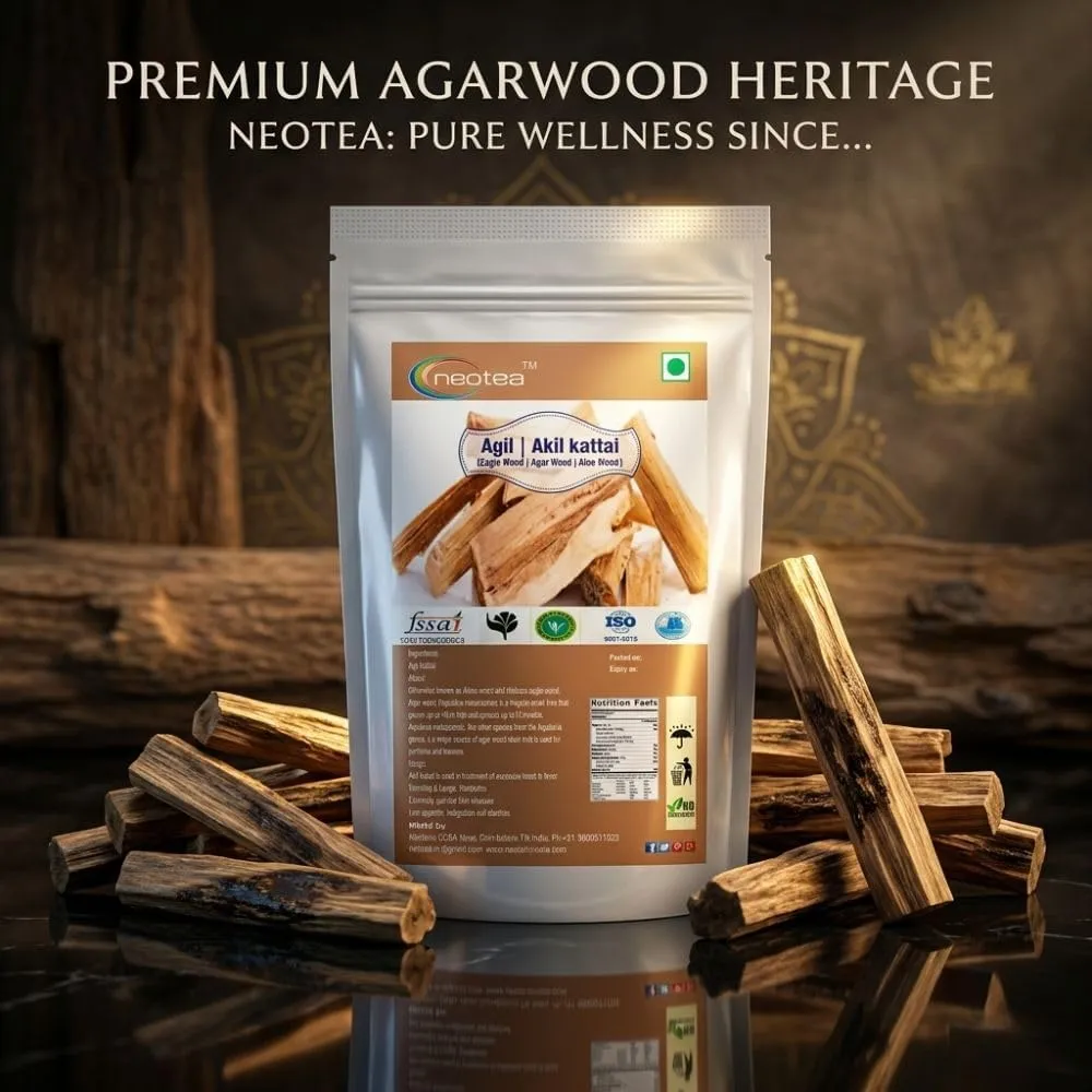 Akil Kattai Raw Herbal Wood | Whole Natural Akil Kattai Pieces | Traditional Indian Herbal Ingredient for Pooja, Herbal Preparations, Aroma & Traditional Home Practices | Unprocessed Raw Herb