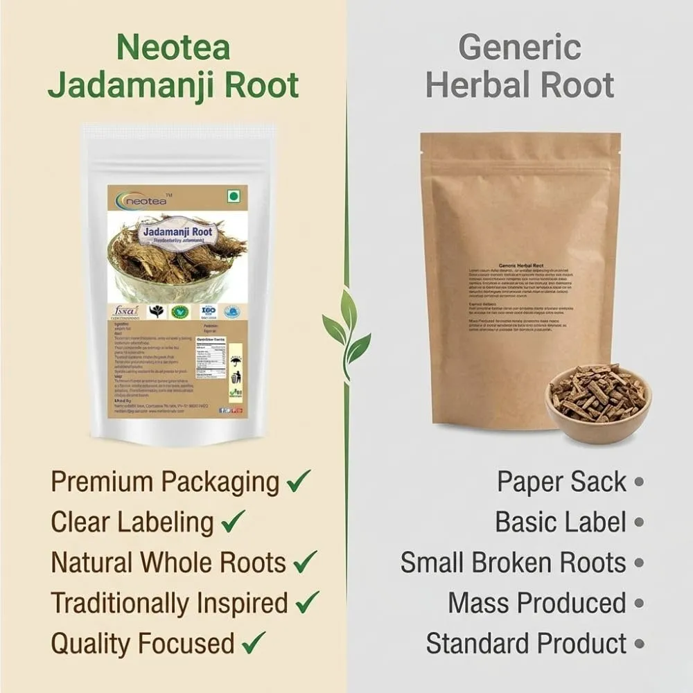 Jadamanji Root Raw Herbal | Dried Jadamanji Root Whole Herb | Traditional Indian Herbal Ingredient for Home Use, Herbal Preparations & Natural Wellness Routines