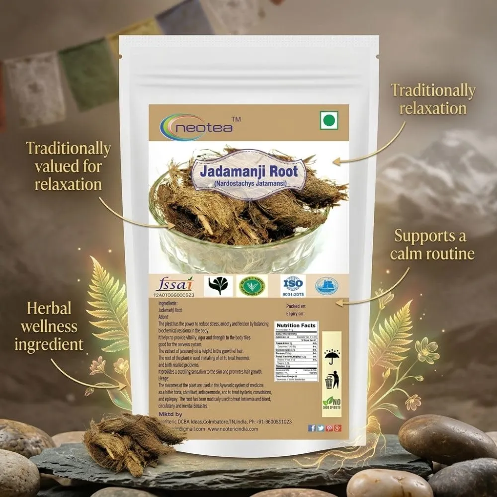Jadamanji Root Raw Herbal | Dried Jadamanji Root Whole Herb | Traditional Indian Herbal Ingredient for Home Use, Herbal Preparations & Natural Wellness Routines