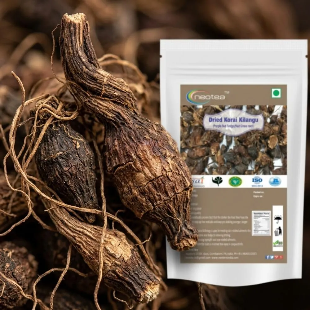 Dried Korai Kilangu | Nut Grass Root | Cyperus Rotundus Dried Root | Whole Raw Herbal Ingredient | Naturally Dried Korai Kilangu for Traditional Herbal Preparations, Pooja & Home Use