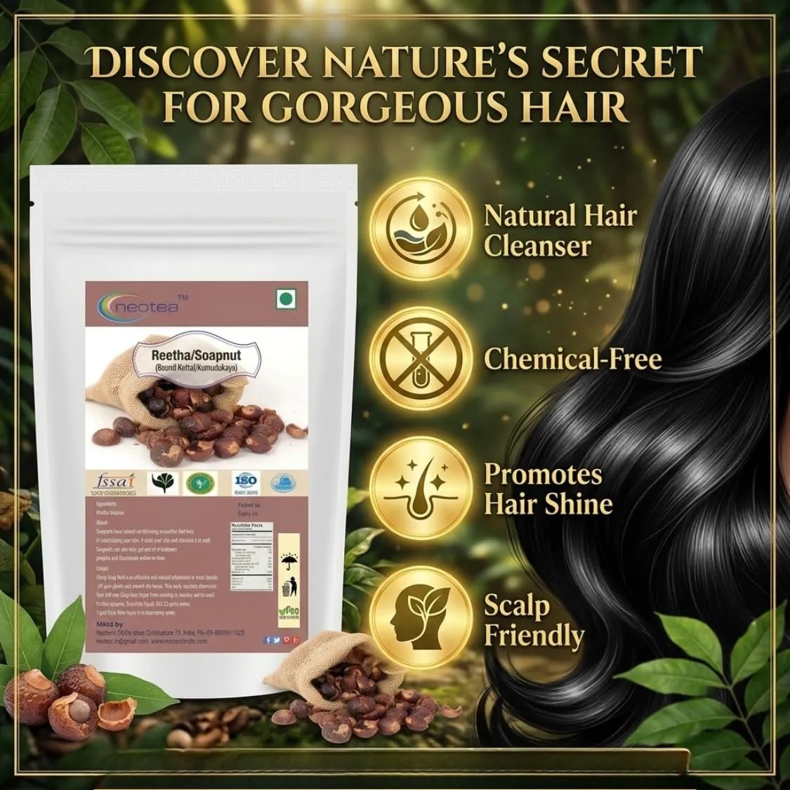 Boondi Kottai Raw Herbal(Soapnut) | Whole Dried Boondi Kottai | Natural Herbal Ingredient for Traditional Home Use, Herbal Preparations & DIY Uses | Unprocessed Dried Herb